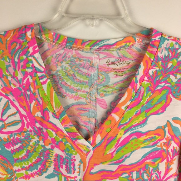 NWOT Lilly Pulitzer Sheath Dress 100% Pima Cotton Scuba To Cuba Coral Reef Multi - Picture 4 of 13